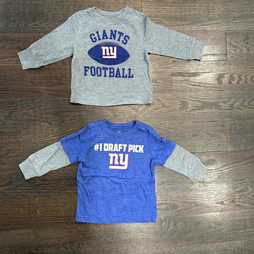 12-18 month boy NY giants tops  BOTH tops for one price. Excellent condition.